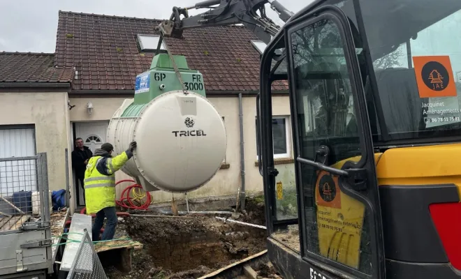 travaux de mise au norme de l'assainissement à LA GROISE, Landrecies, Jacquinet Aménagements Extérieurs