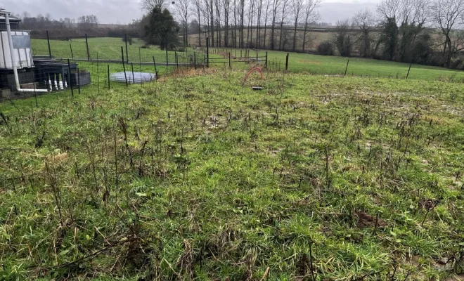 nivellement de terrain et création d'un terrasse sur le commune de Ghissignies, Landrecies, Jacquinet Aménagements Extérieurs