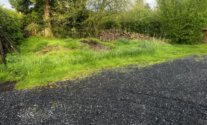 création d'une zone de stationnement sur la commune de gommegnies, Landrecies, Jacquinet Aménagements Extérieurs