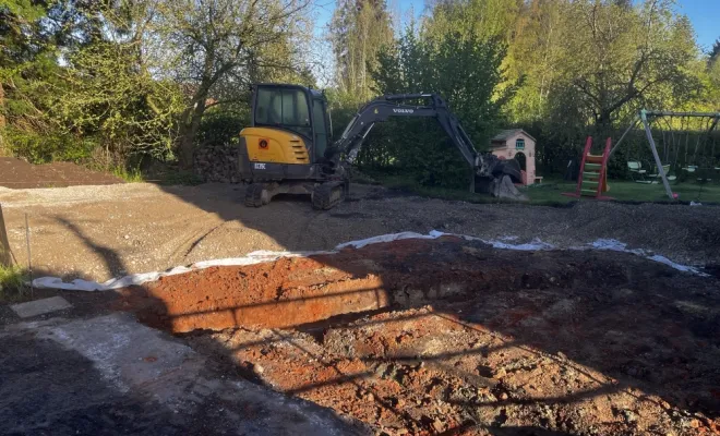 création d'une zone de stationnement sur la commune de GOMMEGNIES, Landrecies, Jacquinet Aménagements Extérieurs