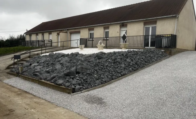 création d'une rampe d'accées sur la commune de la groise, Landrecies, Jacquinet Aménagements Extérieurs